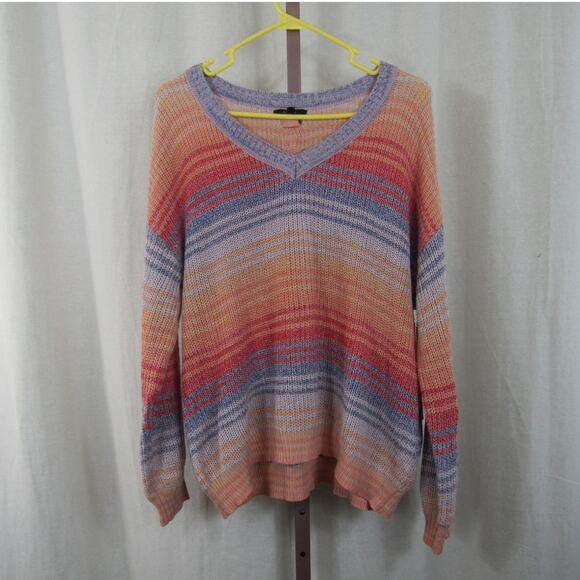 NWT MM by My Michelle Laced Back Multicolored Pastel Cropped Sweater Size 2X NEW - Picture 1 of 6